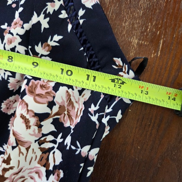 B Darlin Floral Halter Maxi Dress Navy Pink Formal Prom Womens 1/2 NWT - Picture 10 of 11